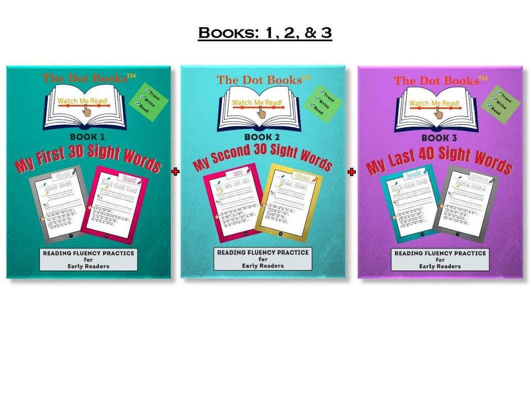 Sight Words Bundle:  Books 1, 2, & 3